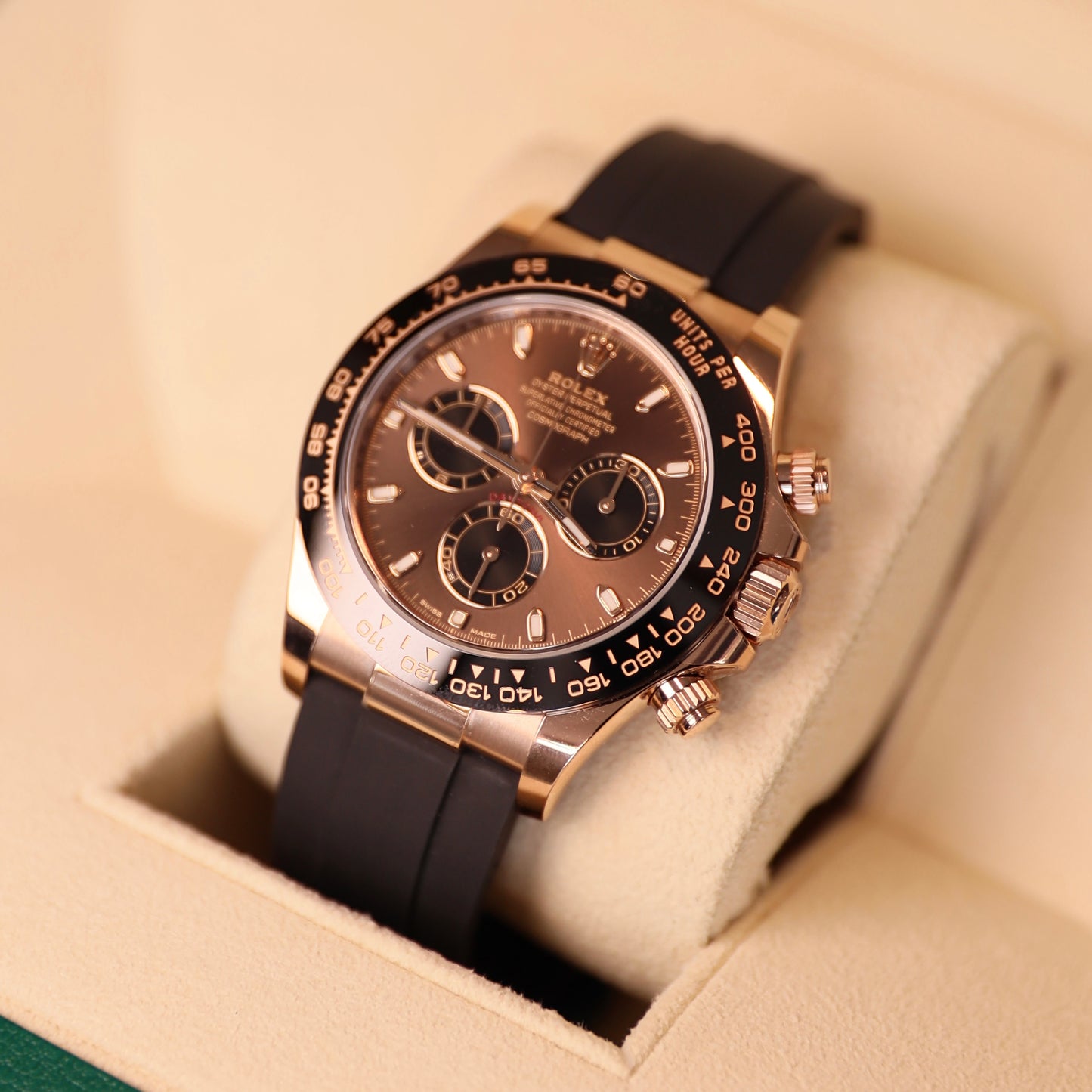 Rolex Daytona in Rose Gold mit Kautschuke Band
