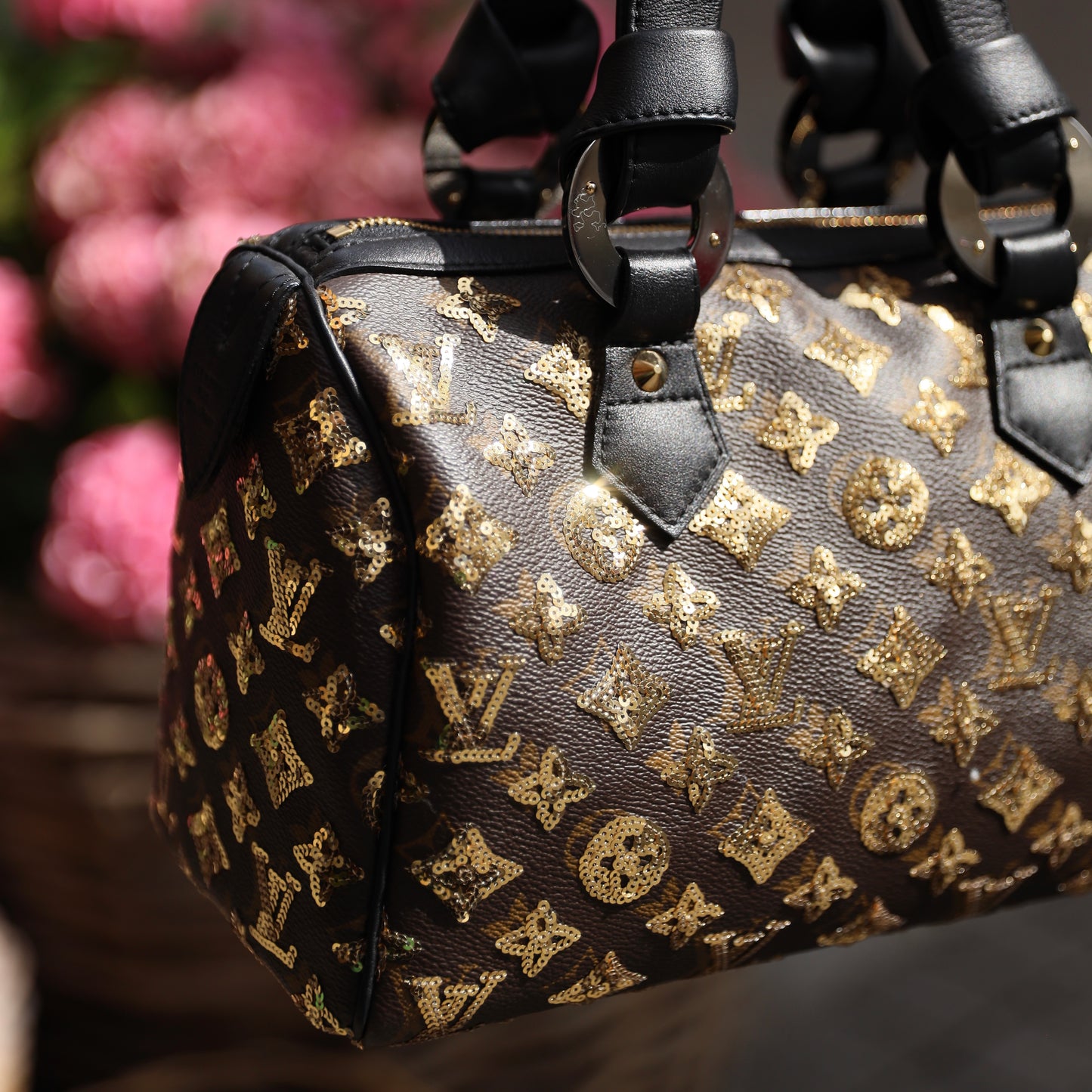 Louis Vuitton Limited Edition Gold Monogram Eclipse Speedy 28