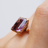 Ring 18kt Gold Ring mit einem Amethyst vintage